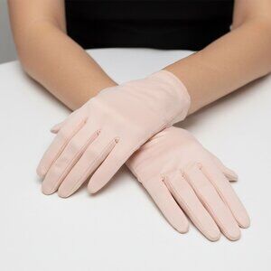 Vintage Simpson’s Pink Sateen Evening Gloves | Made in Western Germany | Size 7